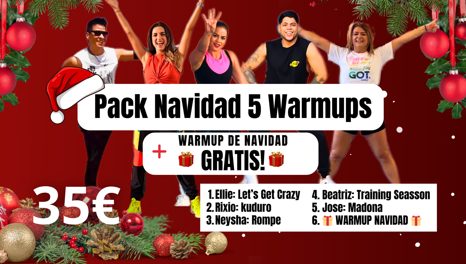 Pack navidad 5 Warmups + ¡Warmup navidad GRATIS!